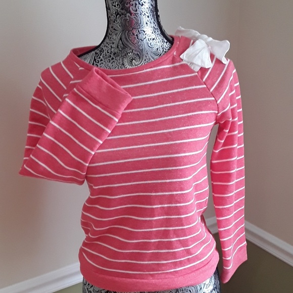 Light red stripped sweatshirt. - Picture 1 of 3